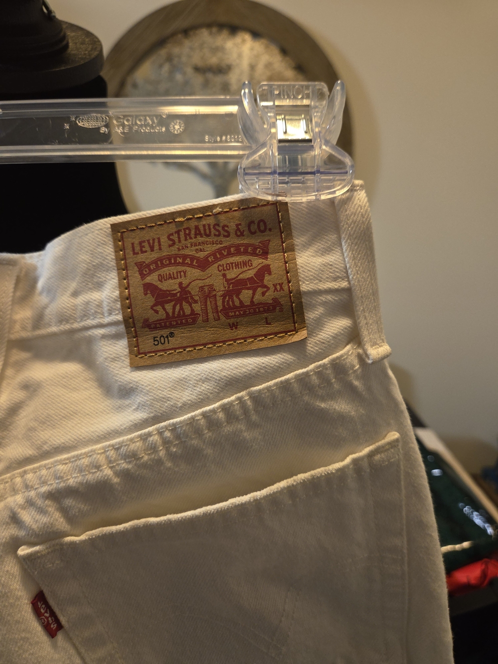 Levi's White Boot Cut Jeans